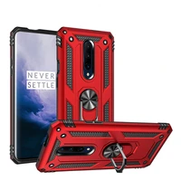 military armor metal ring holder case for oneplus 9 pro oneplus 7 pro anti fall magnetic kickstand tpupc shockproof cover funda