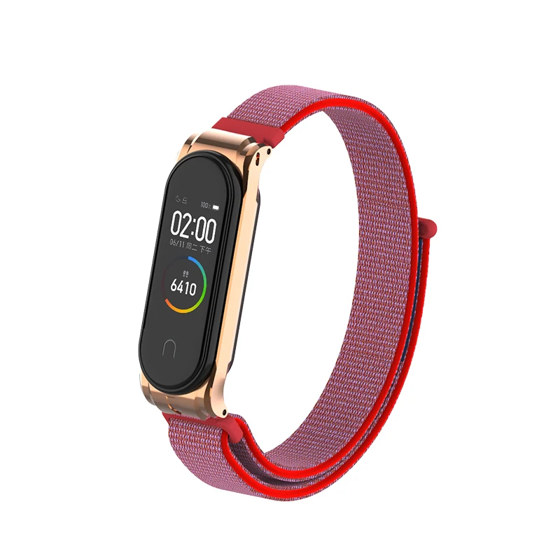 7402 Нейлоновый браслет-петля для Xiaomi mi, ремешок 4/3, mi Band 4, аксессуары для Xiaomi mi, ремешок 3, сменный ремешок - Цвет: 7402