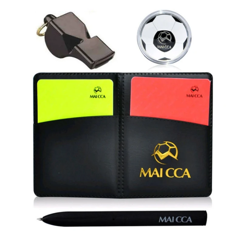 

Soccer Referee Sport Wallet With Red Yellow Card Pencil Sports Notebook Soccer Entertainment Sports Referee Record Notebook