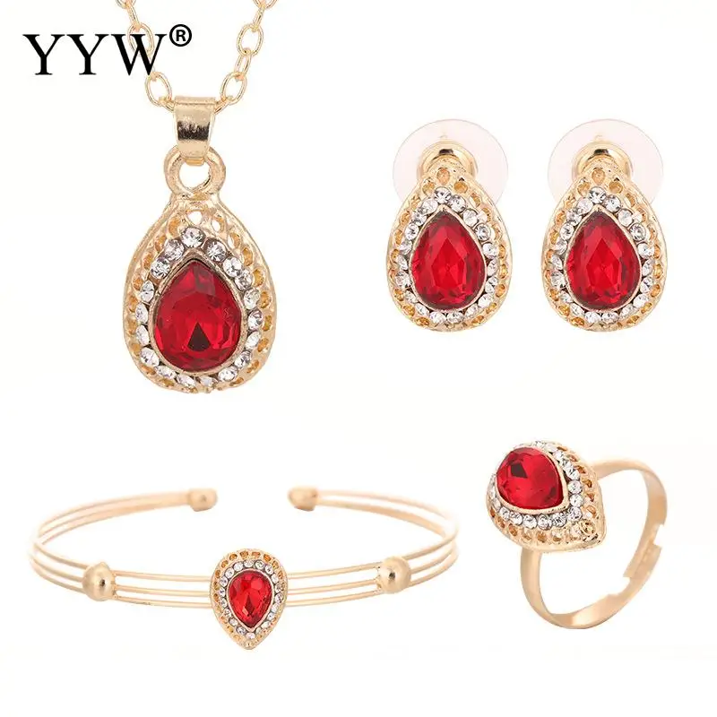 Роскошные женские Ювелирные наборы серьги-гвоздики манжета браслет палец кольцо