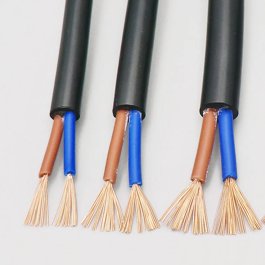 Черная мягкая оболочка провод 2 Core1.5 5 4 6мм² сигнальная линия управления с