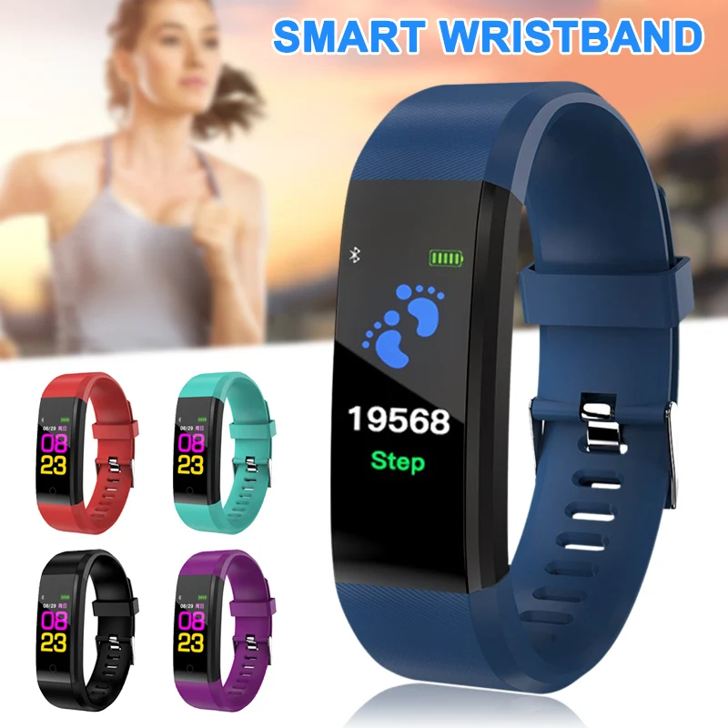 

Bluetooth Smart Bracelet Watch Device Heart Rate Blood Pressure Monitor Sport Wrist Fitness Watch Man Woman умные часы мужские