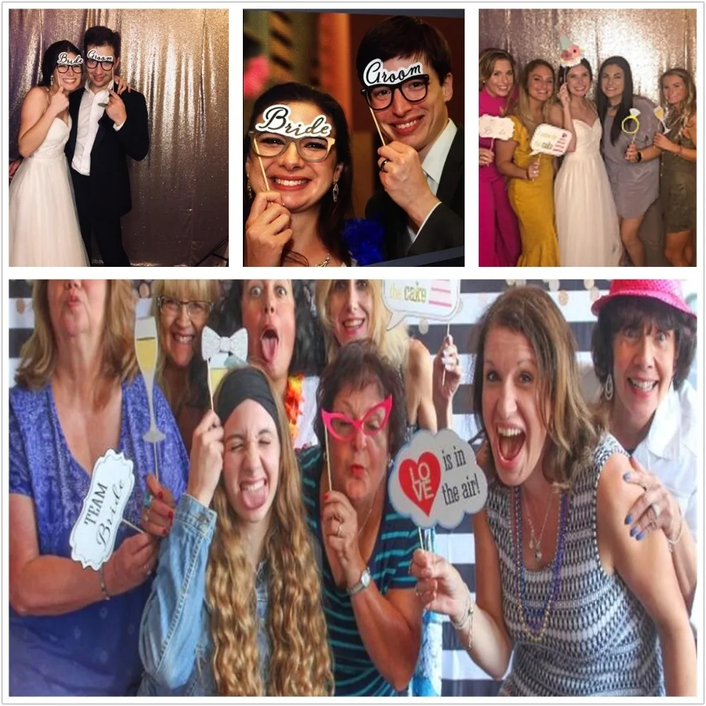 Photo booth Свадебные Декорации для студийной Фотокабины Baby Shower бутафория для свадебной фотосессии на Photo Booth Mr Mrs молодожены вечерние DIYPhotobooth