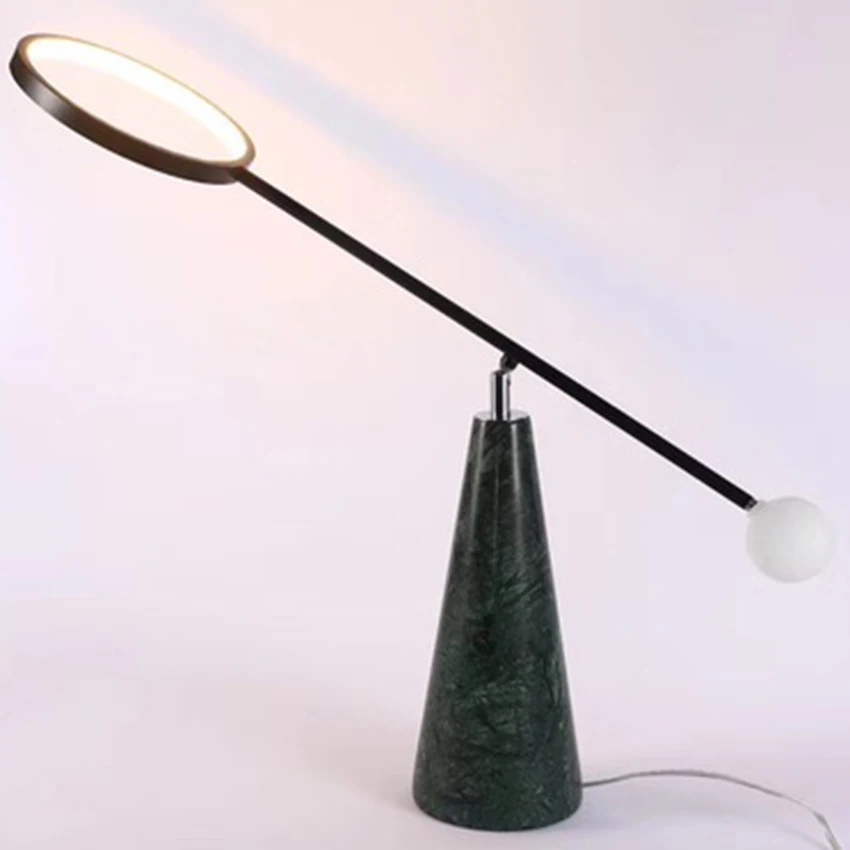 Современный светодиодный светильник в скандинавском стиле мраморный для