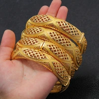 1 4pcs openable dubai gold color women bangles ethiopian braceletsbangles african jewelry arabic middle east