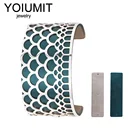 Кожаные браслеты Yoiumit из нержавеющей стали в стиле бохо