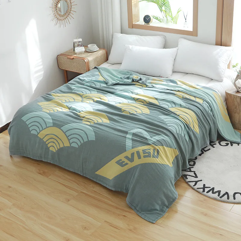 Одеяло для отдыха в скандинавском стиле газовое покрывало дивана летнее сна