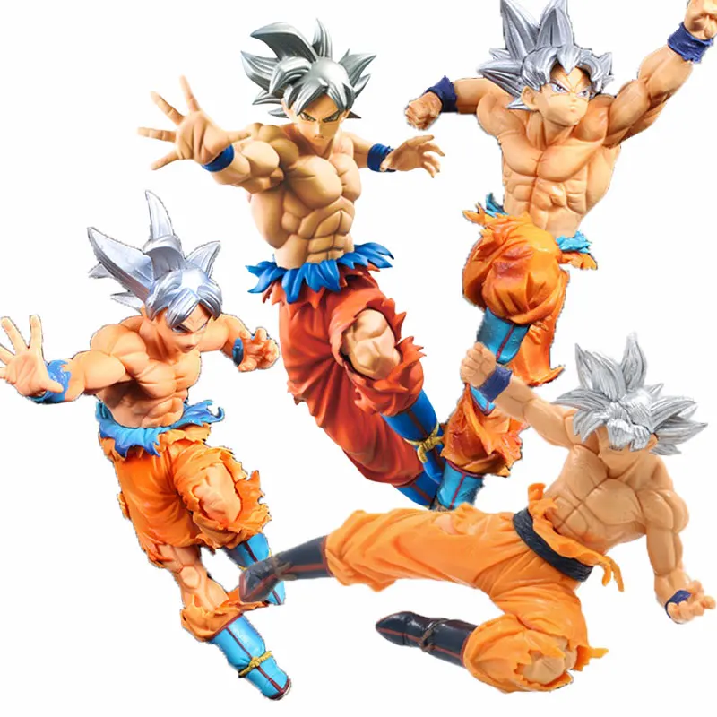 Anime Dragon Ball Z Figure Silver-Haired Goku Collection Super Saiya Figures Ultra Instinct Goku White Hair Model Gift Toys