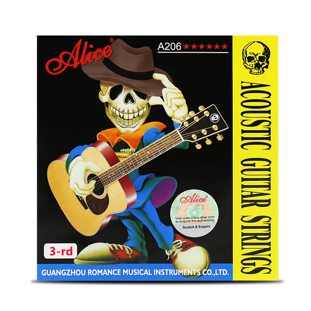 

For Artist Alice Stainless Steel Guitar Acoustic Anti-rust E (1st) - E(6th)
