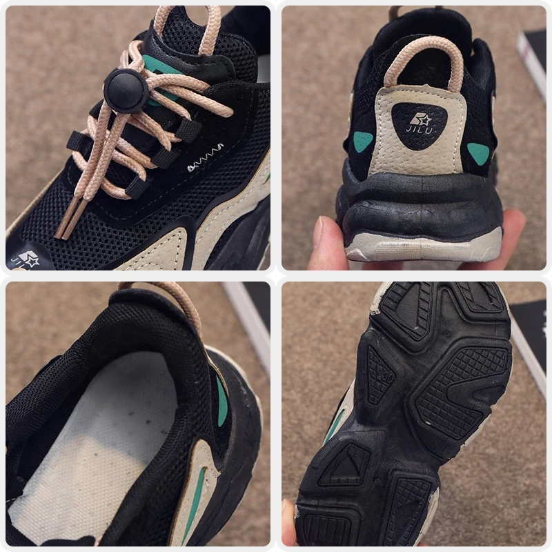 

Children Shoes Girls Casual Clunky Sneakers Spring Autumn Boys Kids Breathable Mesh Running Sports Shoes 2021 Fashion Dad Shoes