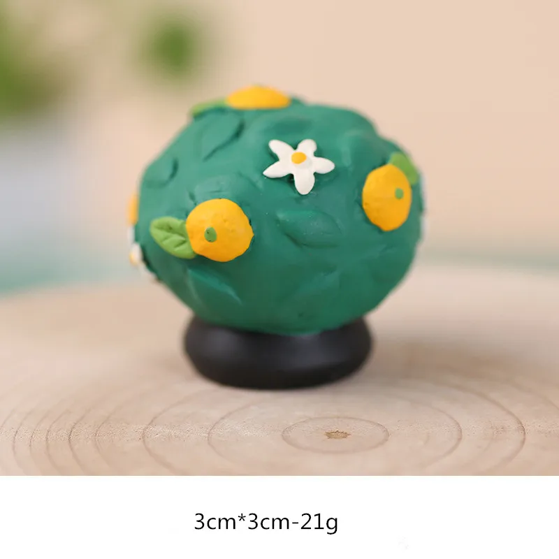 green Potted plant 1 шт. японский стиль Kawaii Cat миниатюрные фигурки украшения для дома аксессуары Смола ремесло настольные украшения - Цвет: green Potted plant