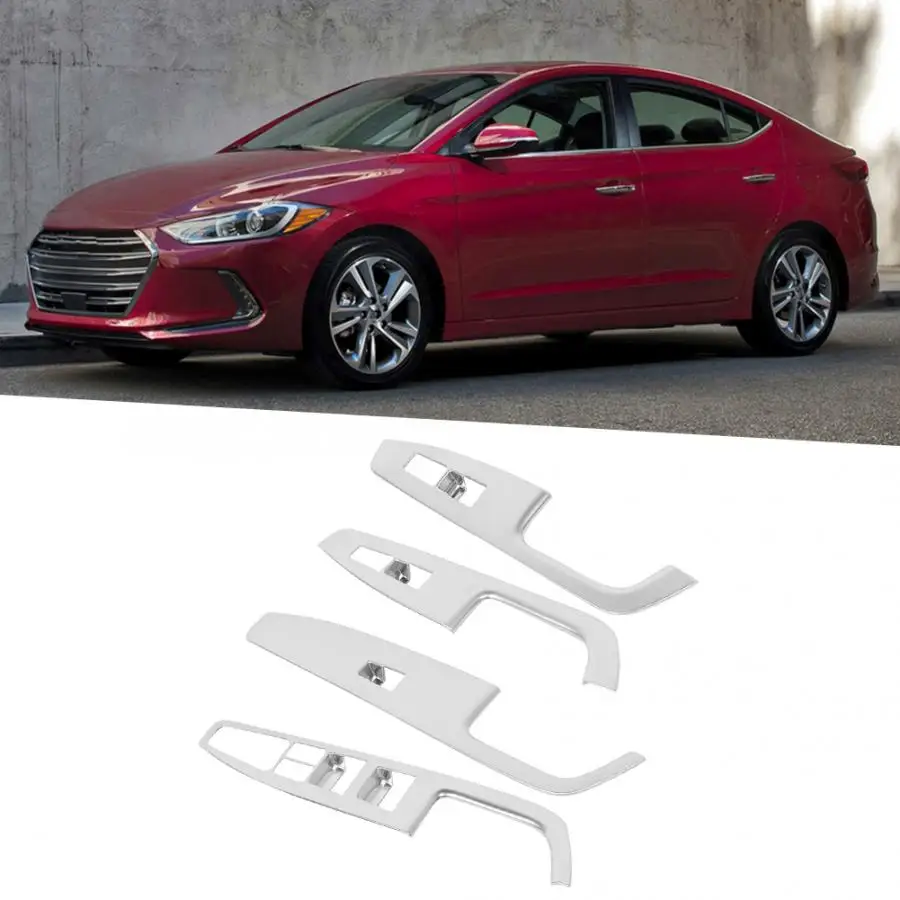 4Pcs/Set Left-Hand Drive Window Lift Control Switch Frame Trim Fit for HYUNDAI Elantra 2018-2019 car accessories | Автомобили и
