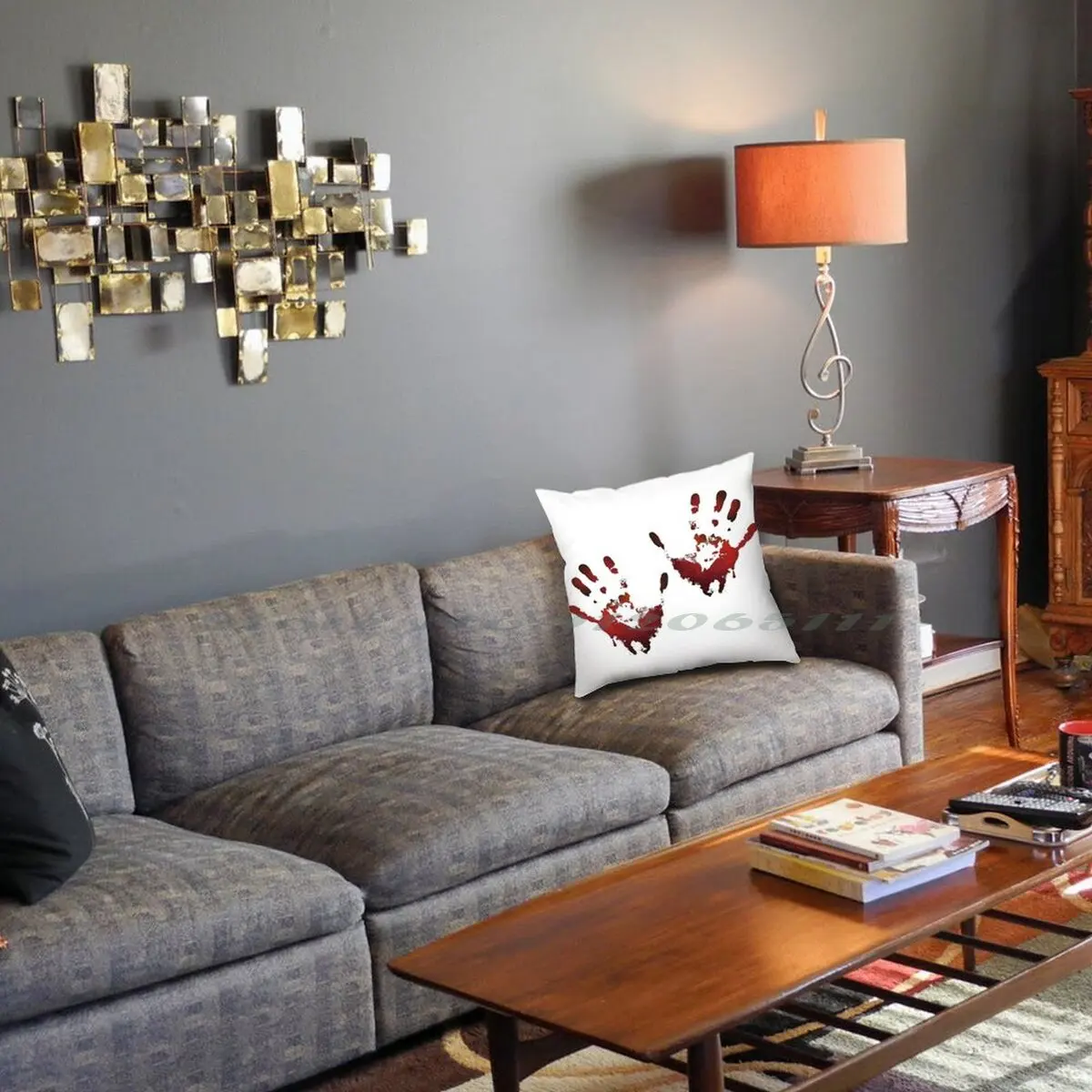 Наволочка для подушки с кровавыми руками наволочка хлопковая льняная психострам