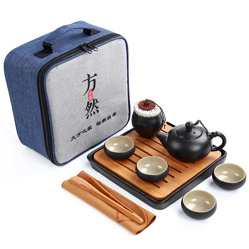 Китайский дорожный чайный набор керамический портативный горшок фарфоровый