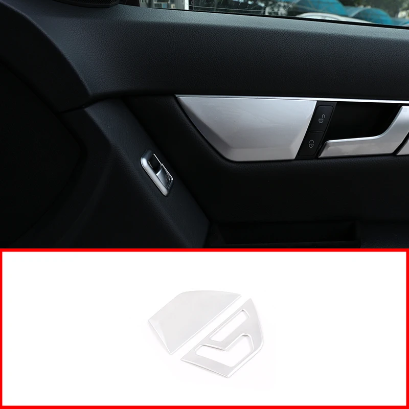 2 шт. хромированные кнопки на автомобильные сиденья Mercedes benz C Class W204 2007 2013|Лепнина