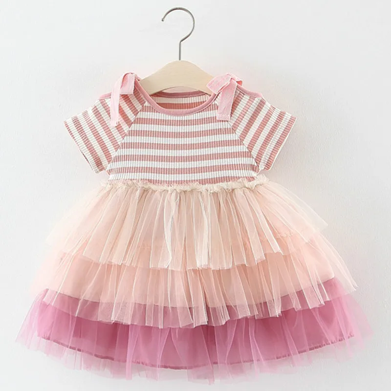 Bear Leader Girls Dress 2022 Summer Mesh Sling Clothes Solid Princess Toddler Tutu Dresses Baby Girl | Детская одежда и обувь