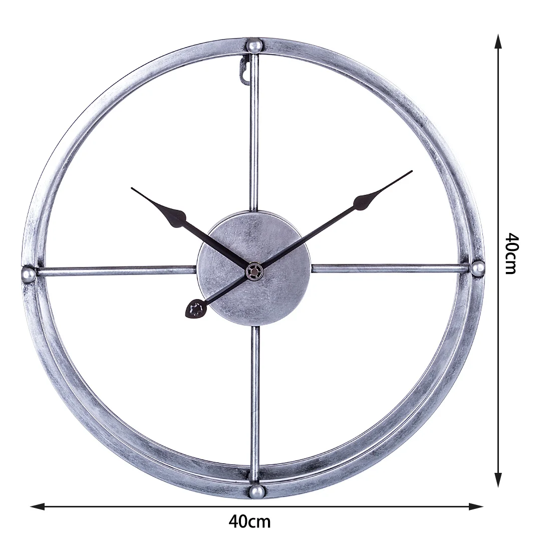 16 дюймов 40 см ретро простые Стильные железные Настенные часы Тихий дизайн