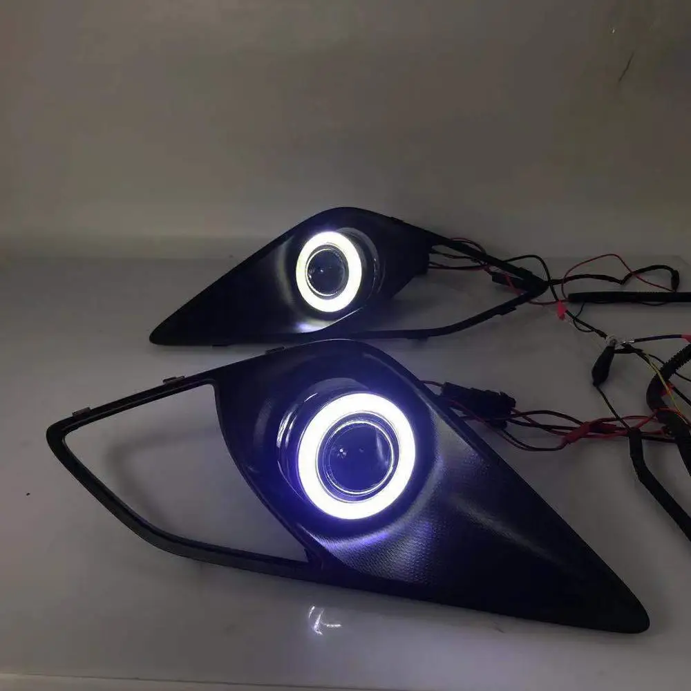RQXR противотуманная фара вождение свет в сборе для toyota 86 cob angel eye светодиодные дневные ходовые огни сигнал поворота