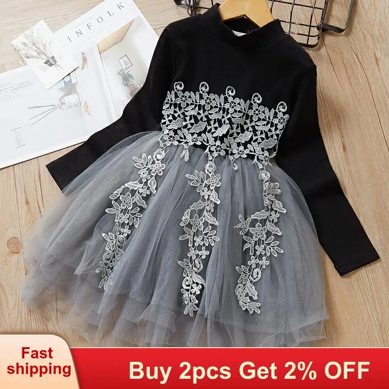 Mayfair/кружевные платья для девочек осеннее платье принцессы с длинным рукавом