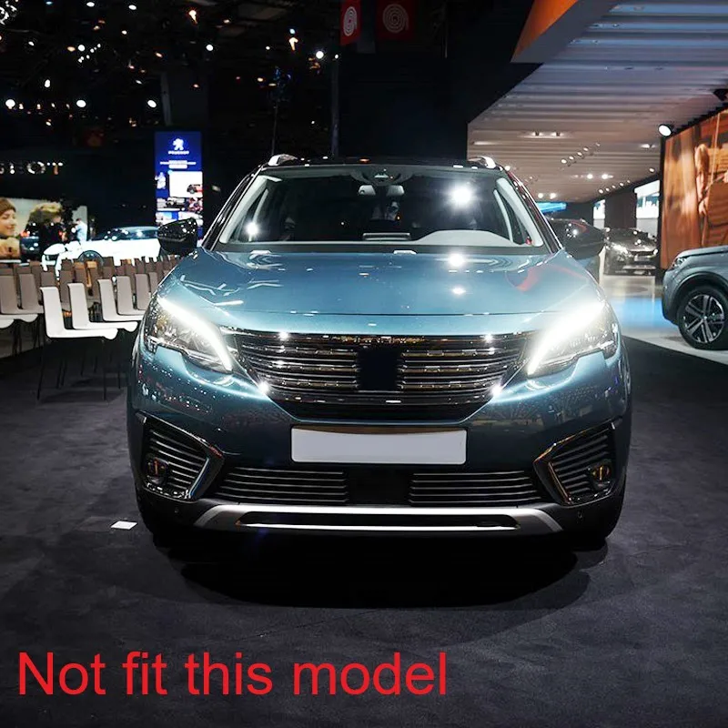 Подходит для peugeot 3008 GT стайлинга автомобилей Нержавеющая сталь передней нижней решетка гриль крышка протектор отделка 10 шт./компл