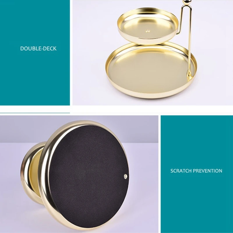 

Double-Layer Jewelry Rack Storage Desktop Shelf Tray Nordic Simple Creative Ornaments Home Decoration Accessories