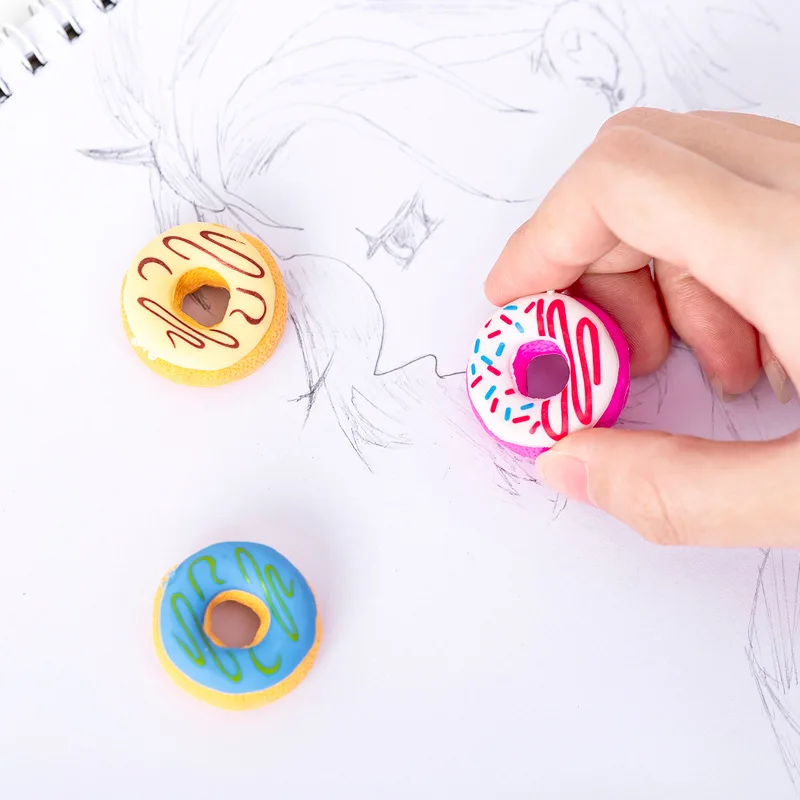 Ластик Kawaii для детей 54 шт. ластик в виде сладкого пончика школьные ластики