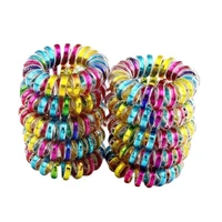 lot 10 pcs size 3 5cm elastic hair bands girls accessories rubber headwear rope spiral ties gum telephone wire