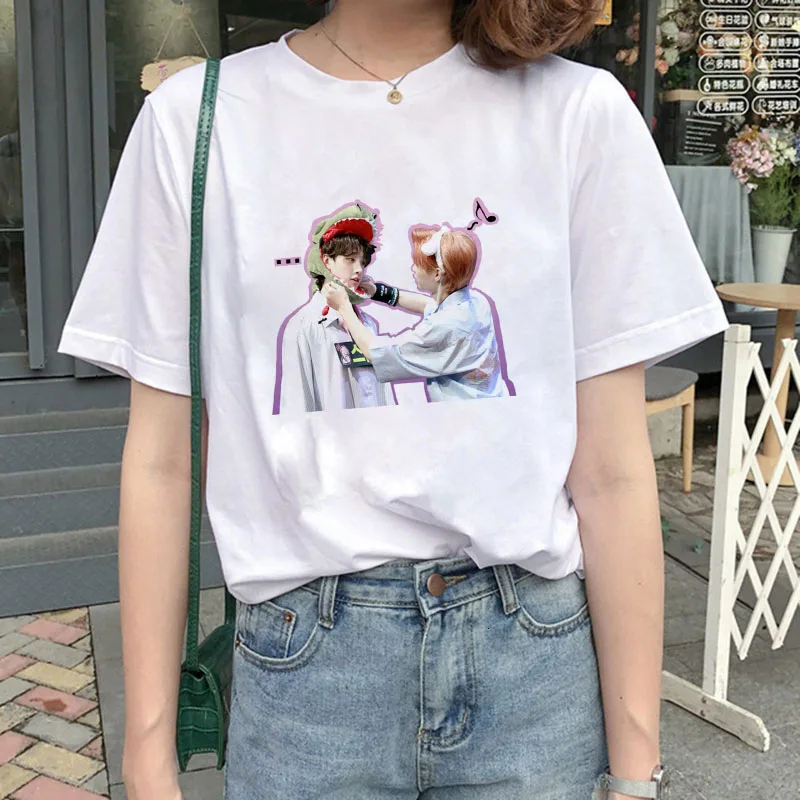 

for 2021 Cool fashion Korean boy trendy T-shirt for men and women print t shirt summer short sleeve female tee tops