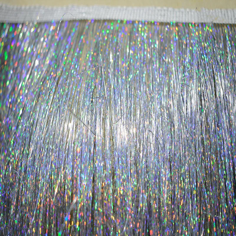 Кружевной ремень с лазерной бахромой 20 см золотистый серебристый черный | Дом и