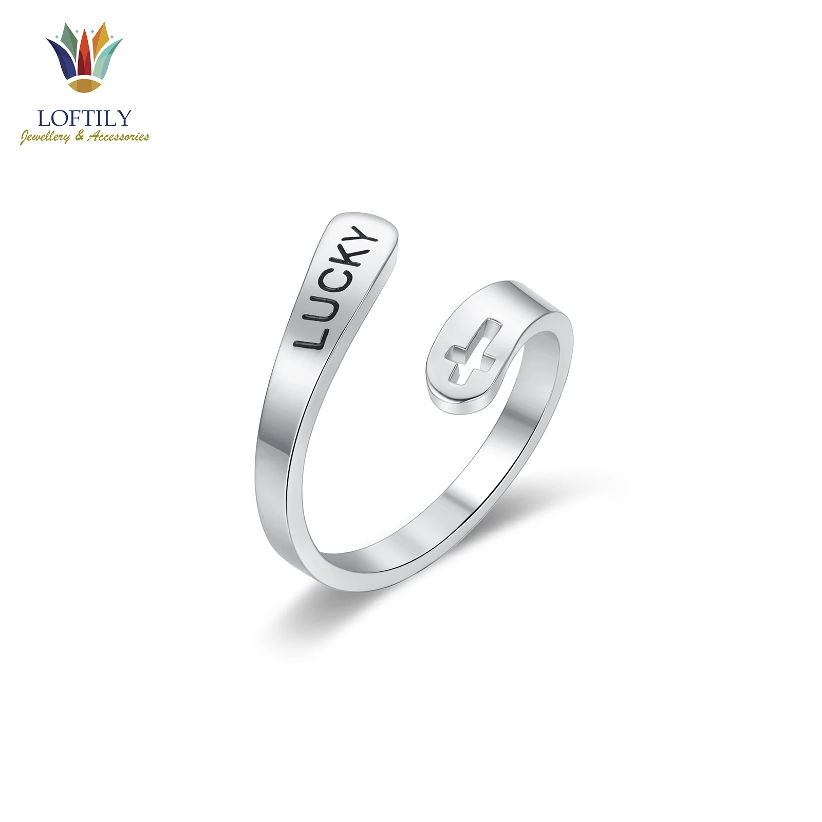 

Women's 2021 Jewelry Accessories Stainless Steel Vintage Punk Rings Couple Holiday Gift With The Same Lucky Double Rings For Men