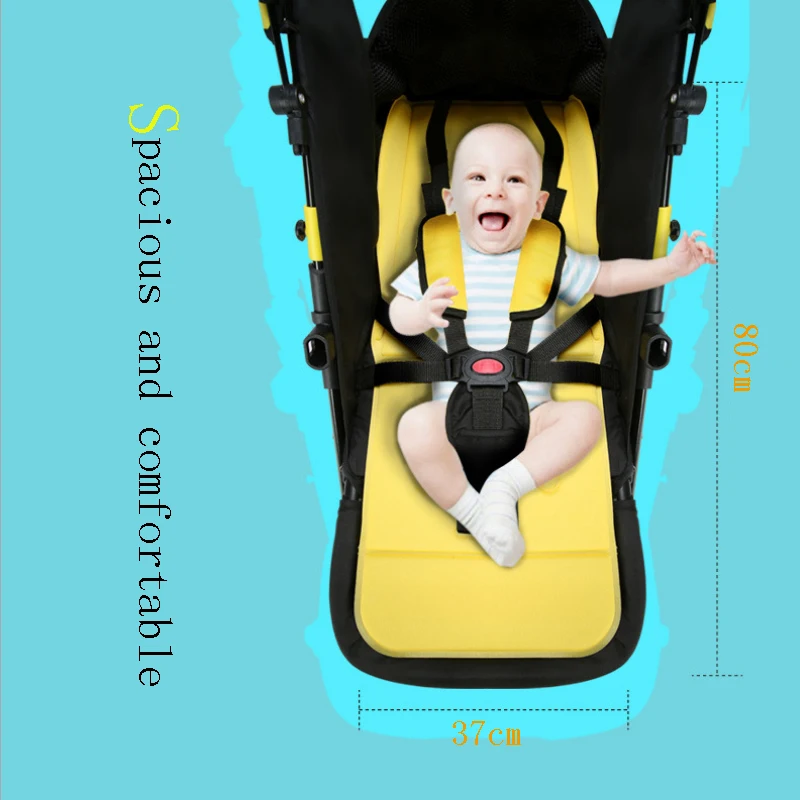 Детская коляска с высоким пейзажем детская складная откидывающимся