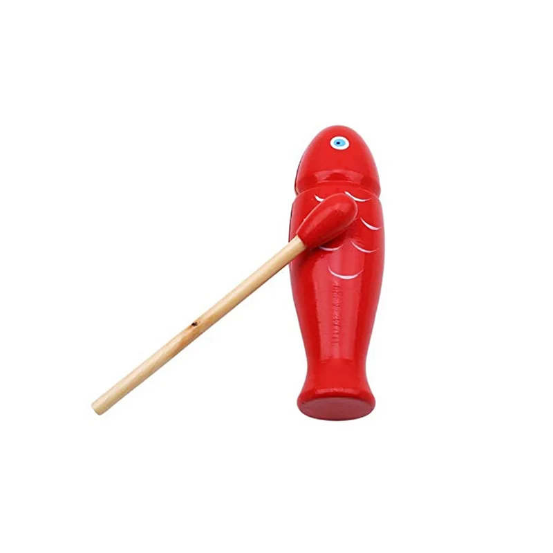 Новый деревянный блок храма музыкальный инструмент игрушки звук красная рыба