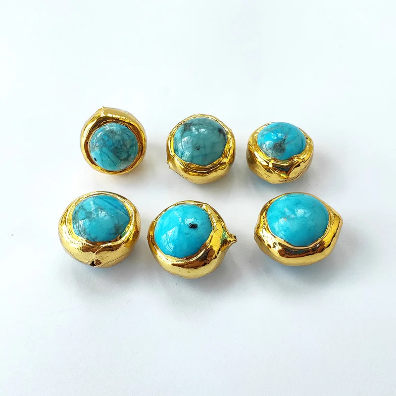 10 шт. новый дизайн синие хаулитовые камни соединитель бисера драгоценный камень