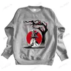 Толстовка мужская хлопковая с капюшоном, японская толстовка с капюшоном руруруни Кеншин, худи самурая, Аниме Манга, химура, кенгон, меч, с длинным рукавом