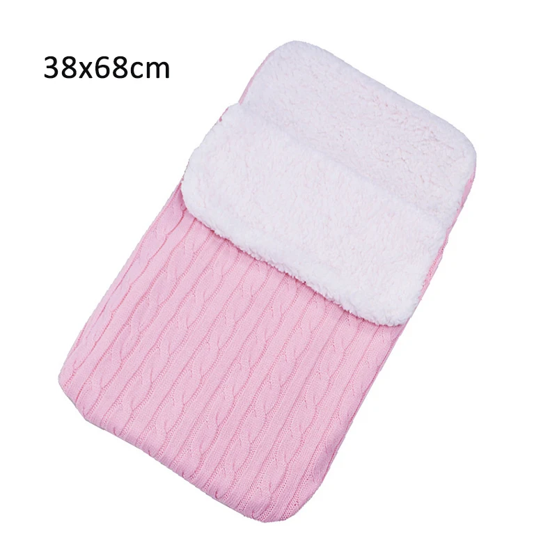 Saco Sacos de dormir para beb&eacute;s dormir c&aacute;lido para reci&eacute;n nacido, para cochecito, accesorios para ni&ntilde;os, saco grueso de punto para dormir-1