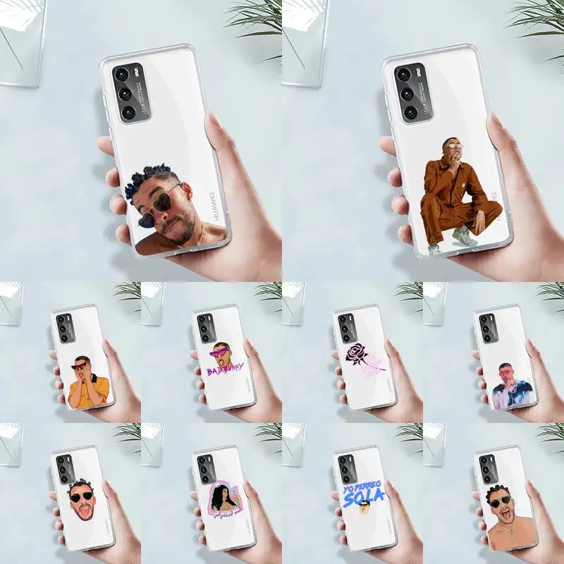 

Yo Perreo Sola Bad Bunny Maluma Phone Case Clear Transparent for huawei honor P 40 30 20 lite Pro 10 i 8 9 x p smart 2019