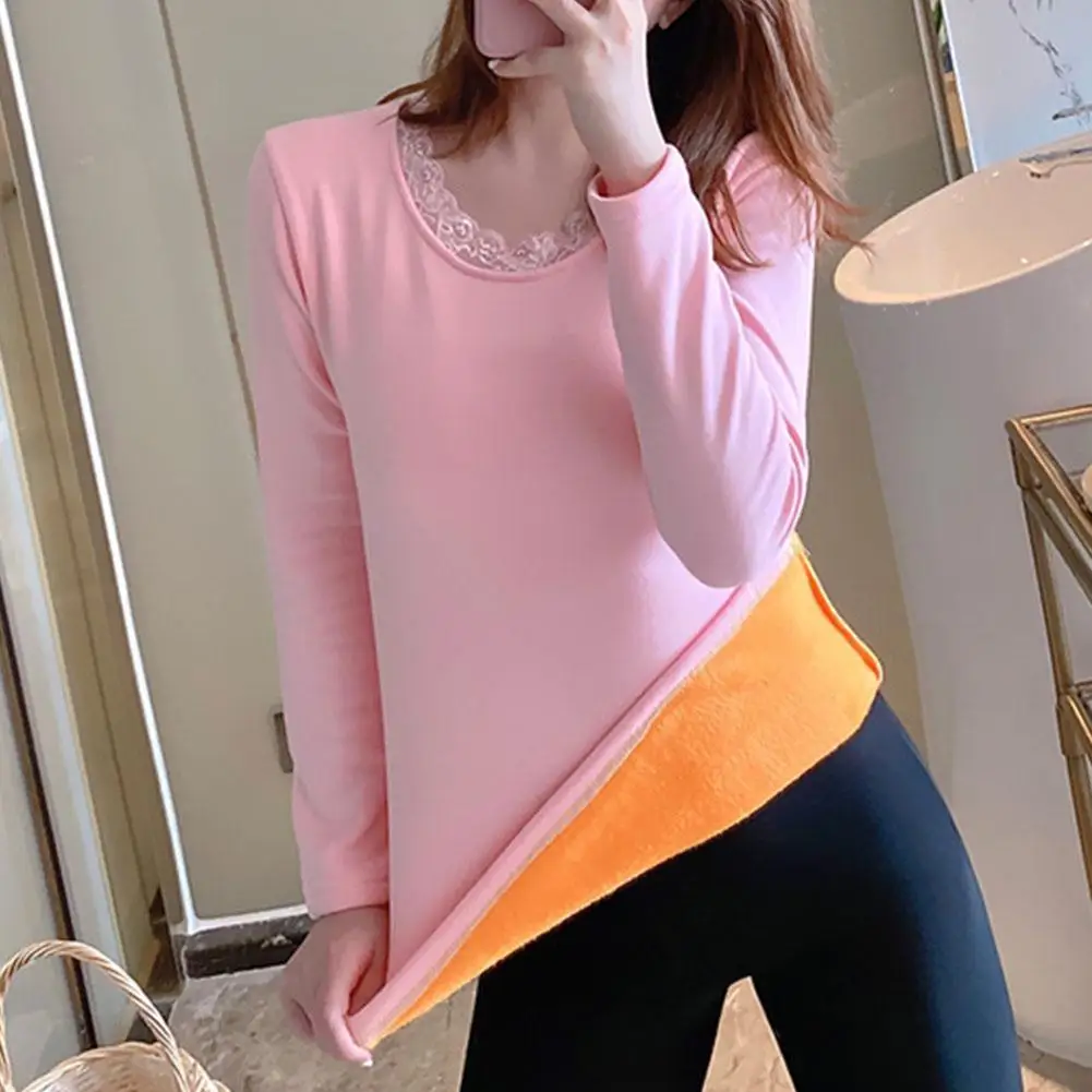 

Women Winter Warm Soft Fleece Undershirt Thermal Singlet Stretch Sexy Vest Shirt Top Slim Tees G6J3
