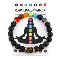 7 chakra bracelet with meaning card for men women natural stones healing anxiety jewellery mandala yoga meditation bracelet gift