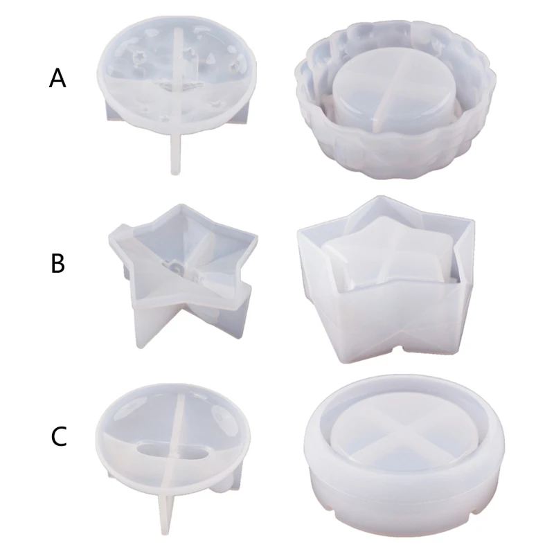 

Ashtray with Lid Storage Box Mold Resin Storage Box Mold Silicone Mold for DIY Epoxy Resin Trinket Holder Home Decor
