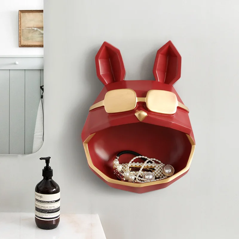 

Nordic minimalist large-mouthed method bucket household wall decoration storage box creative wall-mounted non-punch rack