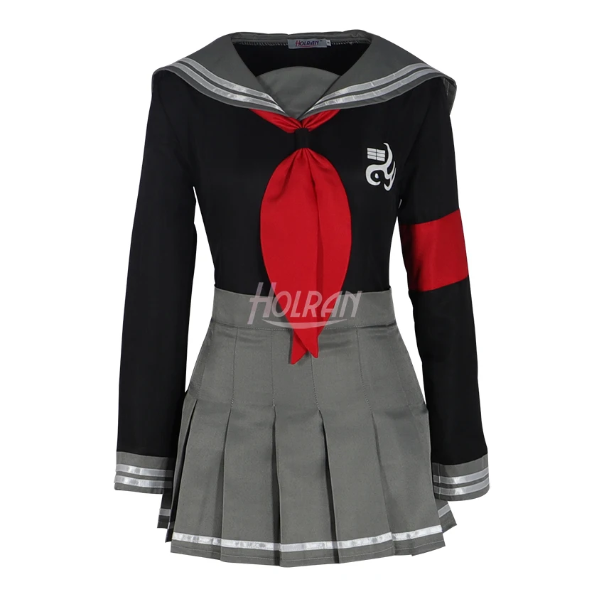 

Hot Anime Danganronpa 2 Despair Cosplay Costume Peko Pekoyama cosplay uniform shirt dress tie Super DanganRonpa Anime expo suit