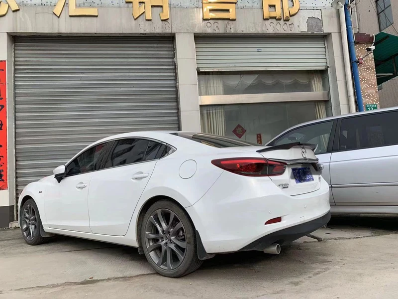 M4 Стиль углеродного волокна задний багажник спойлер крыло подходит для Mazda 6 Atenza