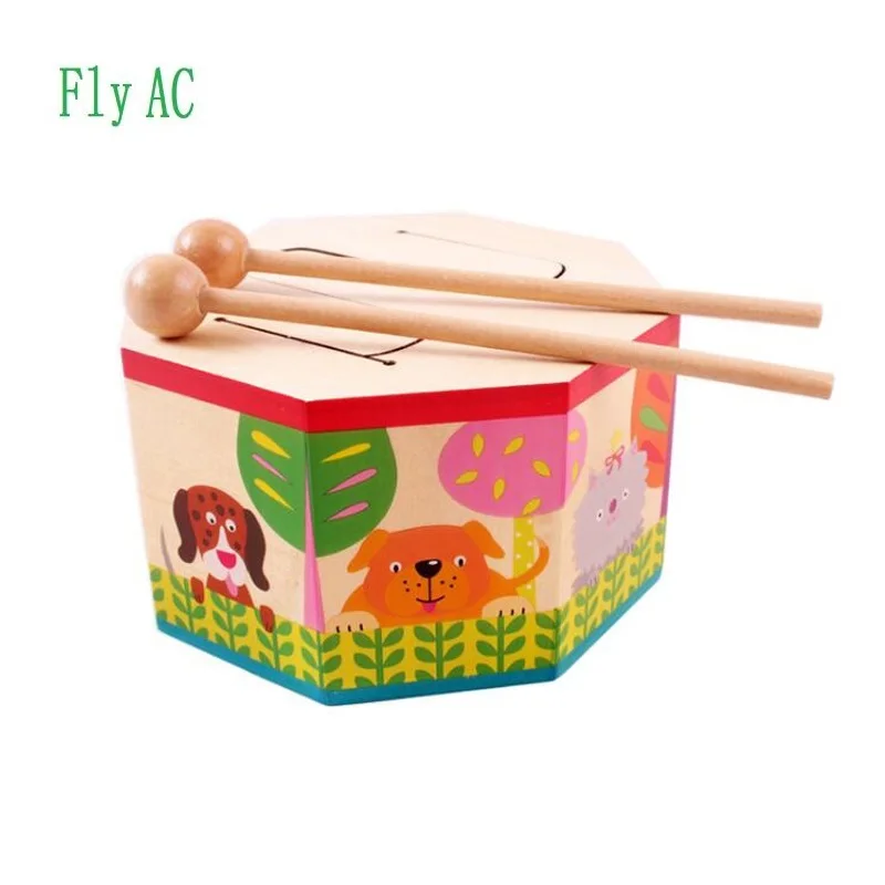 Toddler Musical Hand drum Wooden Percussion Instruments Toy for Kids Preschool Educational, Musical Toys for Boys and Girls