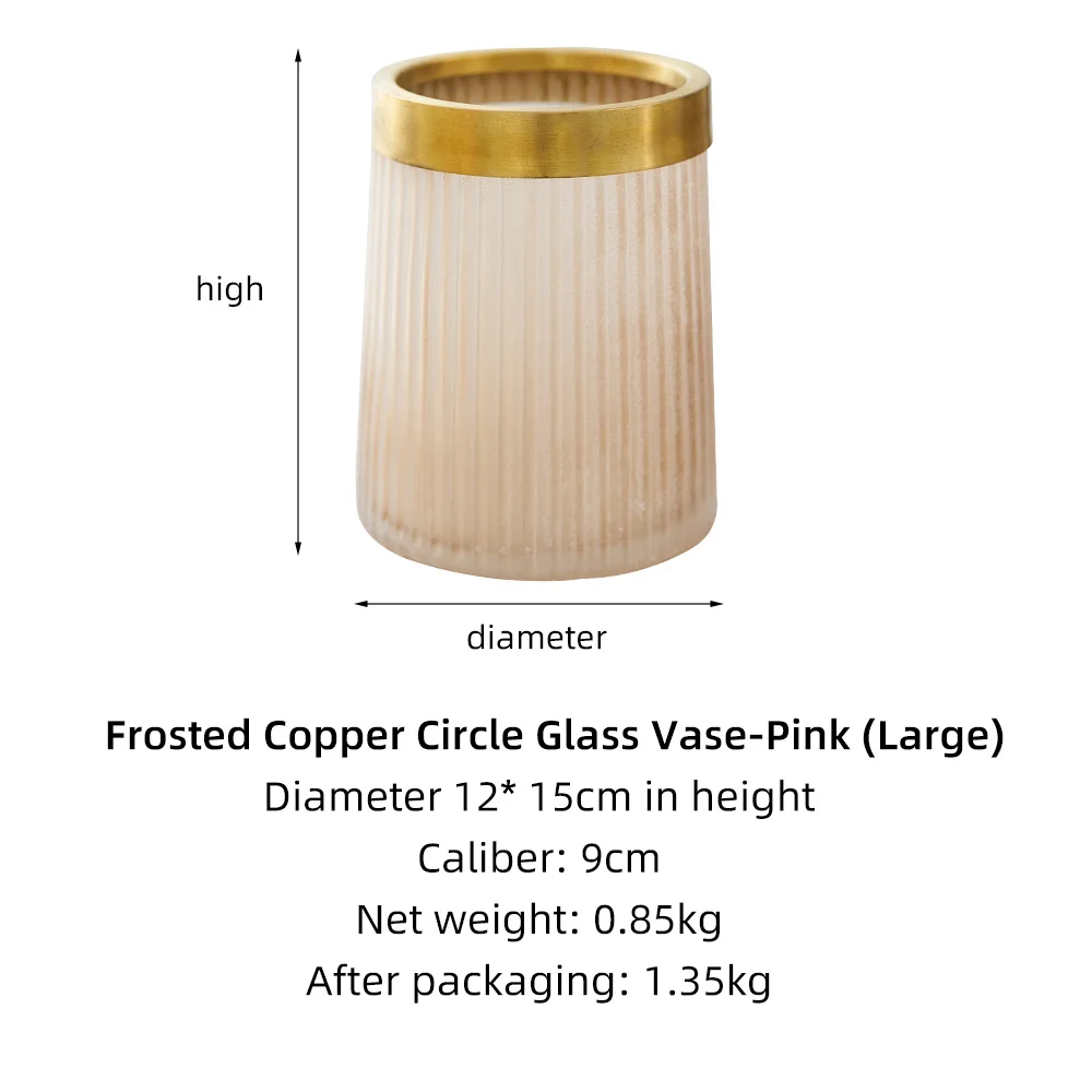 

Nordic Style Flower Vases Modern Frosted Glass Vase Home Decor Flower Pot Arrangement Ornament Home Living Room Decoration