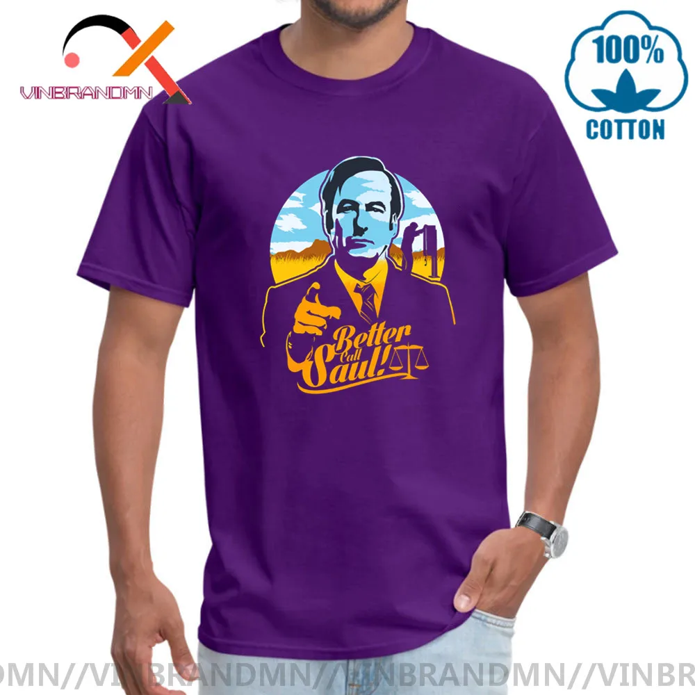 ТВ шоу лучший вызов Саул Футболка мужская хлопковая свободная футболка с круглым