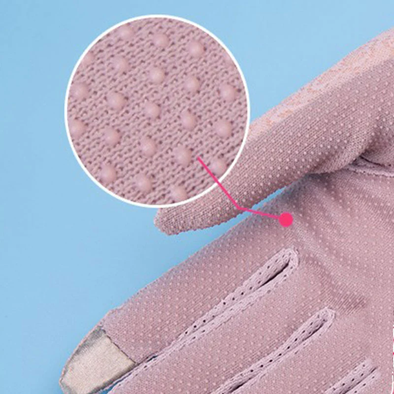 Перчатки женские кружевные дышащие элегантные митенки для вождения с защитой от