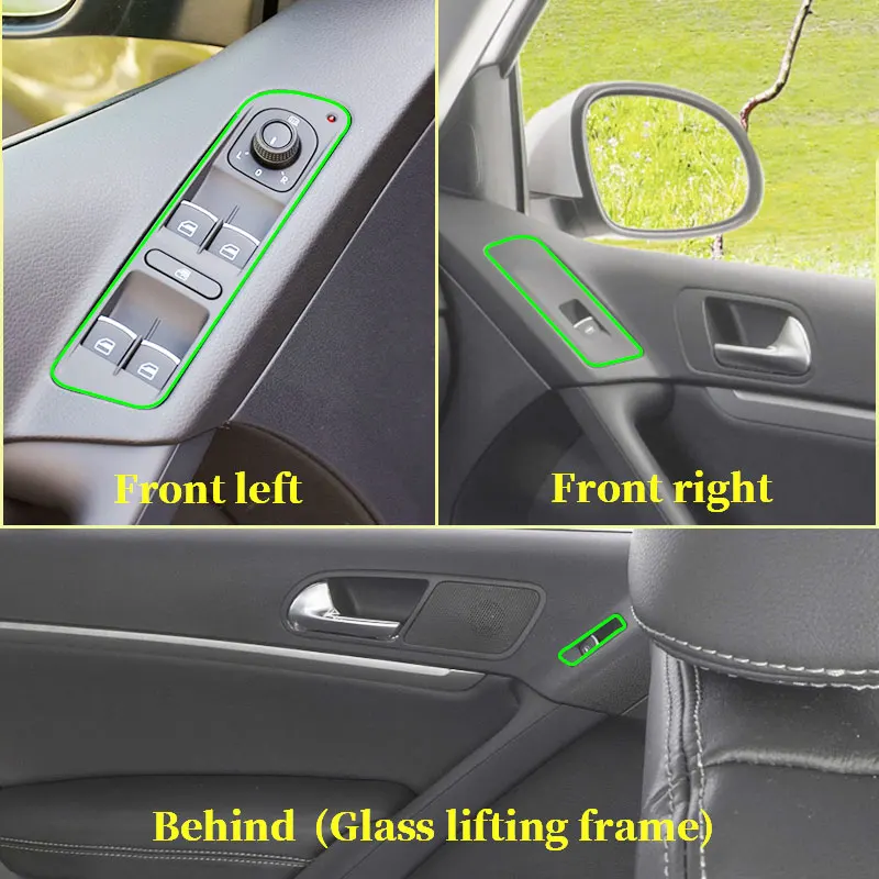 

Подъемная декоративная рамка из настоящего углеродного волокна для Volkswagen Tiguan 2010-2016, аксессуары для интерьера автомобиля