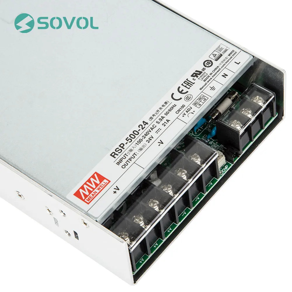 MW RPS 500 24 Meanwell источник питания 24В/21а Вт драйвер для светодиодных лент дисплей 100В