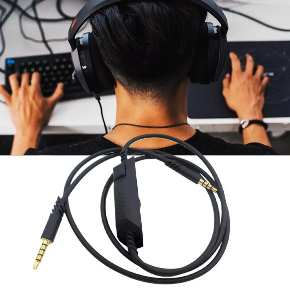 

Аудиокабель портативный, передача сигнала без потерь, 1 метр, 3,5 мм штекер-штекер, ТПУ аудиокабель AUX для Logitech Astro A10 A40