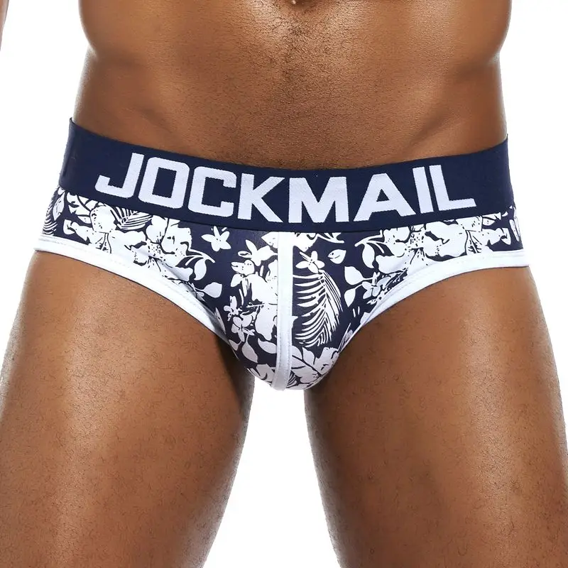 Трусы брифы JOCKMAIL мужские с принтом Брендовое нижнее белье хлопковые трусы одежда